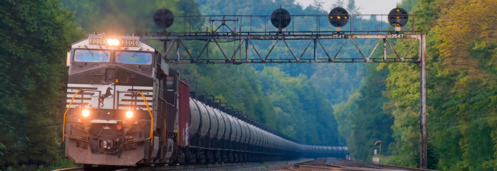 crude waste freight train